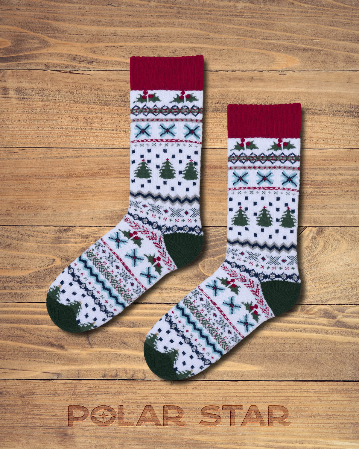 Chaussettes Inga Christmas Tree Nordic Socks - Polar Star