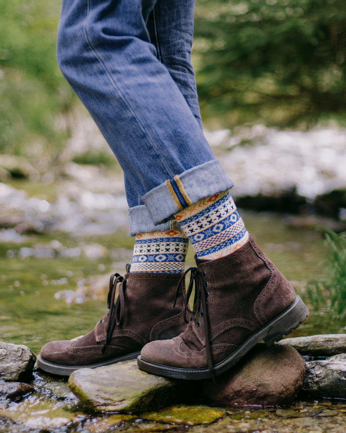 Chaussettes Ragnar Viking Nordic Socks - Polar Star, détail