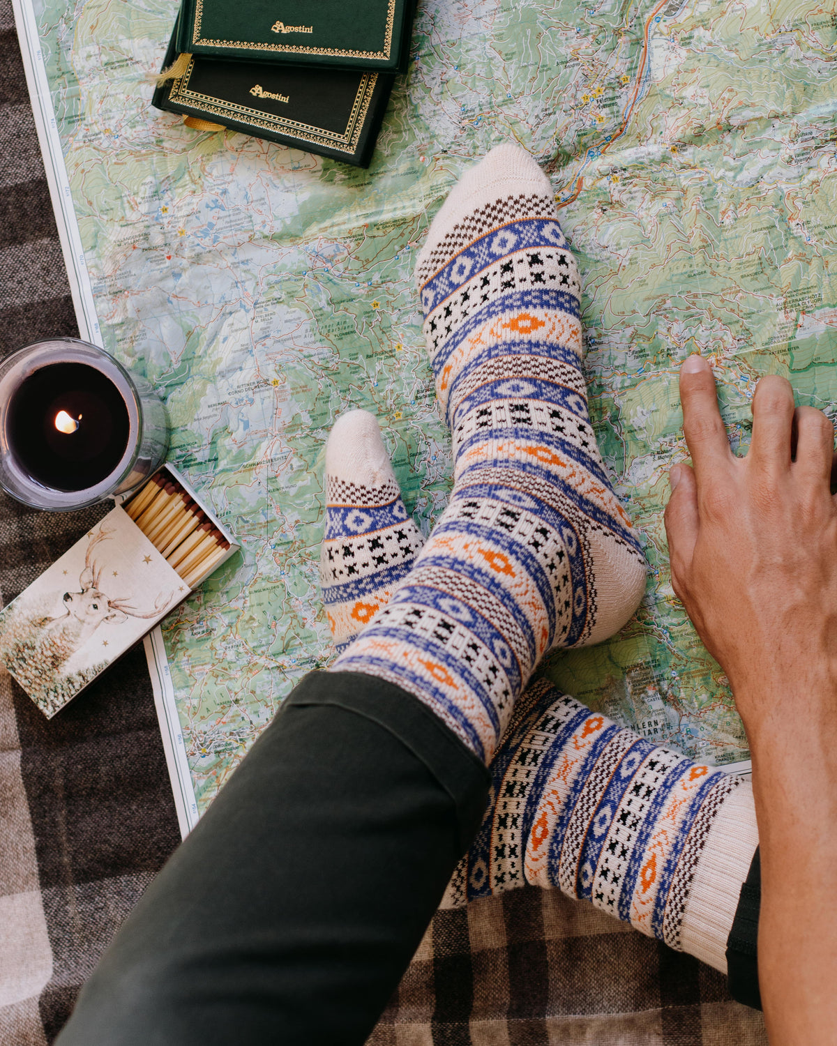 Chaussettes Ragnar Viking Nordic Socks - Polar Star, détail
