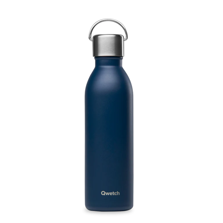 Bouteille isotherme 1000 ml bleu marine - Qwetch