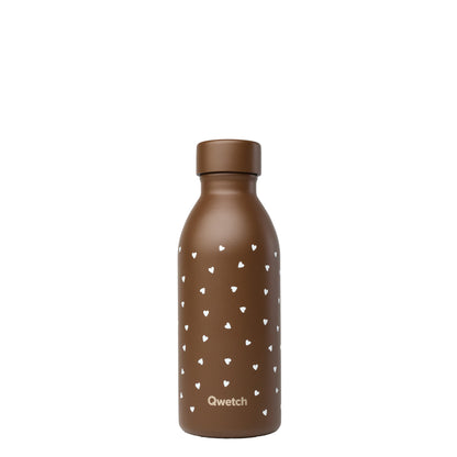 Bouteille isotherme icon - cozy - chocolat petit coeur - 500ml - Qwetch