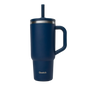 Travel cup isotherme Qwetch 900 ml - coloris uni avec paille rabattable