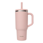 Travel cup isotherme Qwetch 900 ml - coloris uni avec paille rabattable