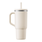 Travel cup isotherme Qwetch 900 ml - coloris uni avec paille rabattable