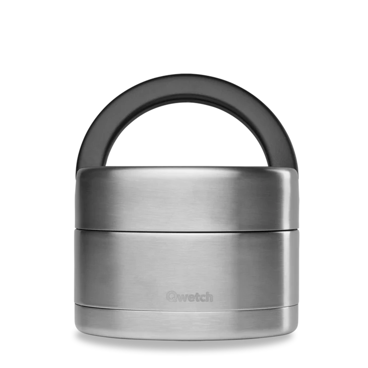 Boîte repas isotherme inox avec poignée - 850 ml - Qwetch