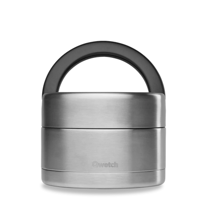 Boîte repas isotherme inox avec poignée - 850 ml - Qwetch