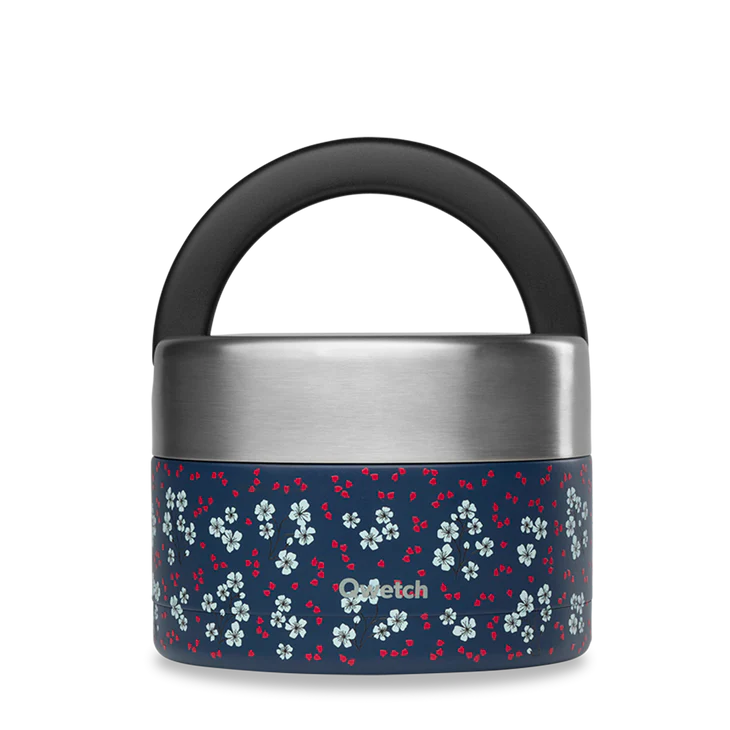 Boîte repas isotherme inox avec poignée - 850 ml - Qwetch