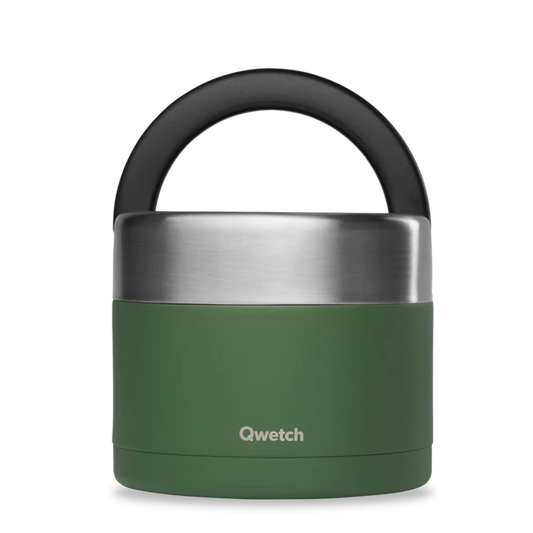Boîte repas isotherme inox avec poignée - 850 ml - Qwetch