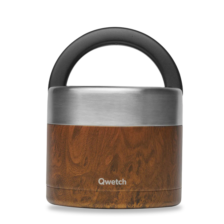 Boîte repas isotherme inox avec poignée - 850 ml - Qwetch