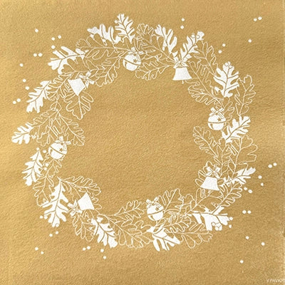 Serviette de table motif grelots dorés de fête