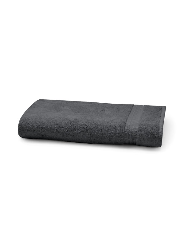 Serviette éponge Elea carbone anthracite 50x100 cm en 100% coton zéro twist