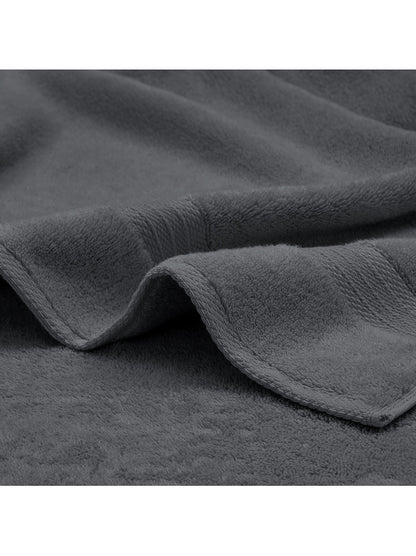 Serviette éponge Elea carbone anthracite 50x100 cm en 100% coton zéro twist