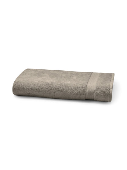Serviette de bain éponge 100% coton beige Élea Châtaignes 50x100 cm