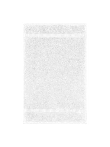 Serviette invité Elea blanche 30x50 cm en coton avec liteau