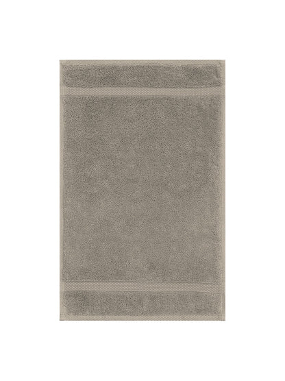Serviette invités Elea Châtaignes beige en coton 550g/m², format 30x50cm