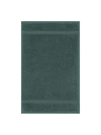 Serviette d'invités ELEA Crépuscule anthracite 30x50 cm en coton avec lisière contrastante