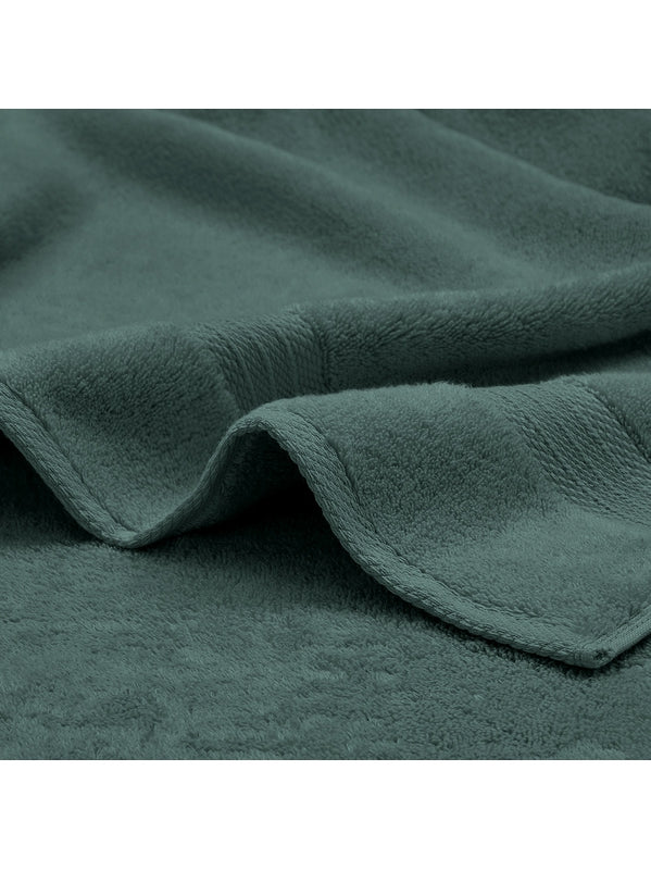 Serviette d'invités ELEA Crépuscule anthracite 30x50 cm en coton avec lisière contrastante