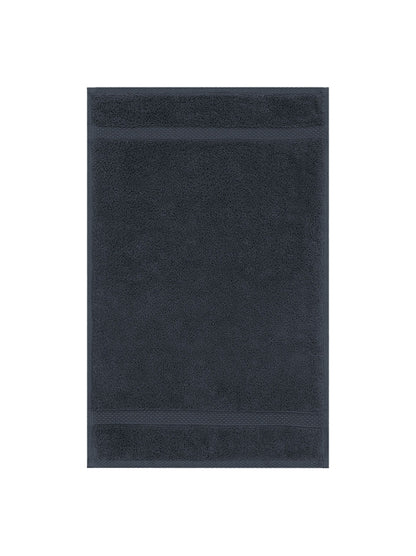 Serviette invités Elea Navy 30x50 cm en coton bleu marine, format mains