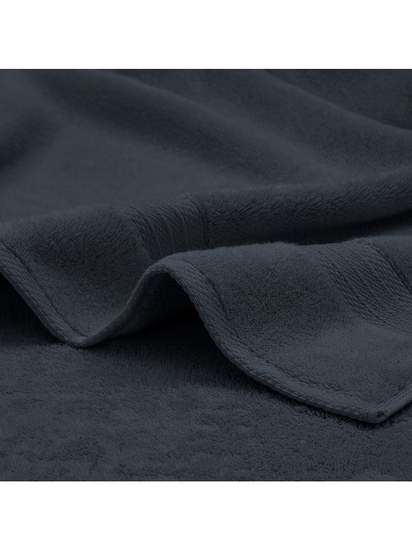 Serviette invités Elea Navy 30x50 cm en coton bleu marine, format mains