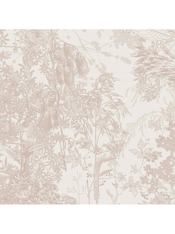 Serviette de table 55x55 en coton beige chanvre motif Mille Esprit Jardins