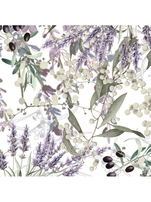 Serviette de table lavande mauve 45x45 en coton et lin avec ourlets soignes