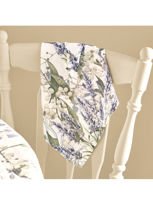 Serviette de table lavande mauve 45x45 en coton et lin avec ourlets soignes