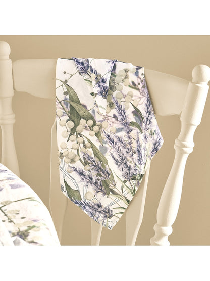 Serviette de table lavande mauve 45x45 en coton et lin avec ourlets soignes