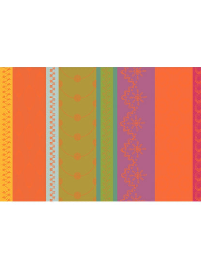 Set de table enduit Mille Broderies Samba multicolore 32x48 cm en coton