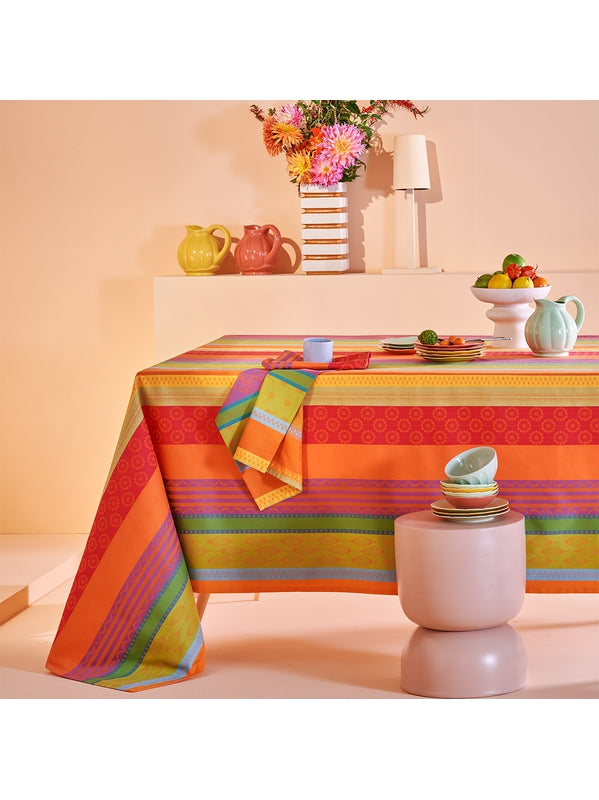 Set de table enduit Mille Broderies Samba multicolore 32x48 cm en coton