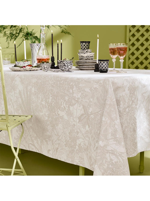 Set de table enduit 40x50 beige motif esprit jardins en coton