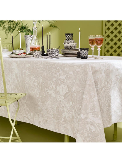 Set de table enduit 40x50 beige motif esprit jardins en coton