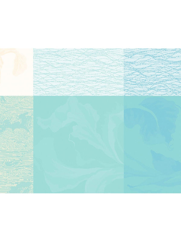 Set de table enduit Mille Iris d’Eau aqua 40x50 cm en coton bleu