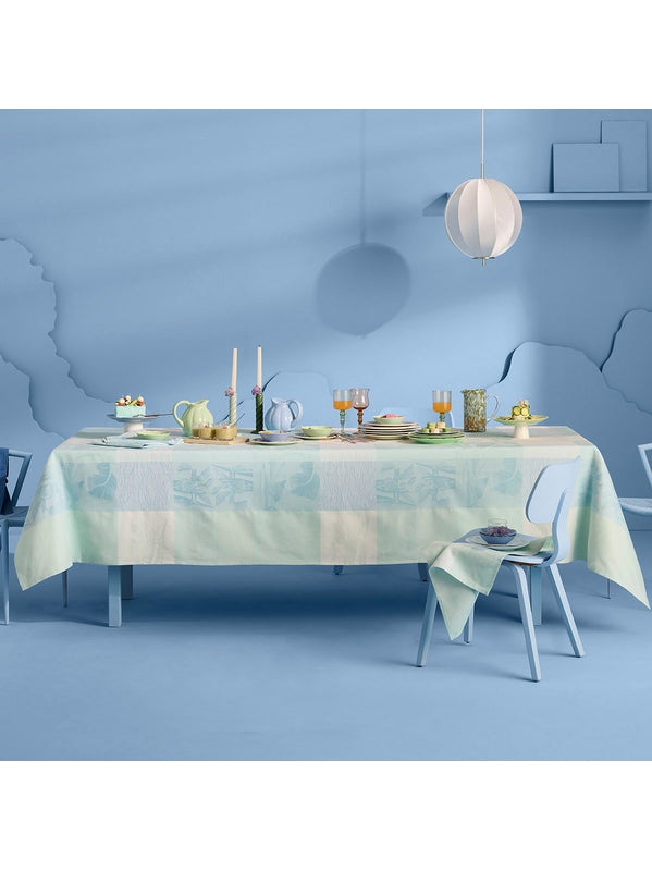 Set de table enduit Mille Iris d’Eau aqua 40x50 cm en coton bleu