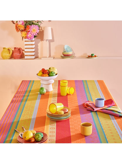 Set de table 32x48 en coton multicolore motif brodé Mille Broderies Samba
