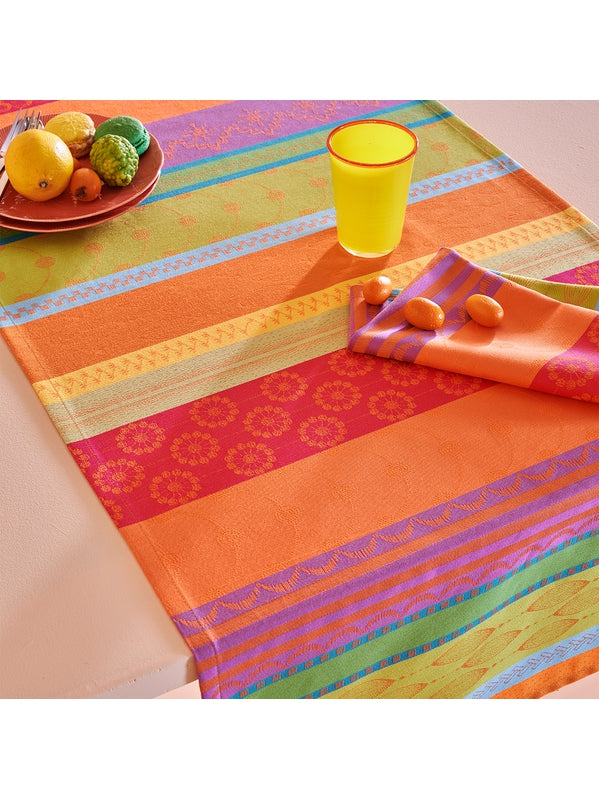 Set de table 32x48 en coton multicolore motif brodé Mille Broderies Samba