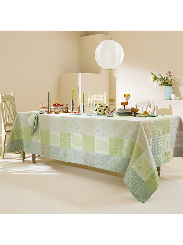 Set de table Mille Parfums Verde vert 40x50 cm en coton, finition ourlets
