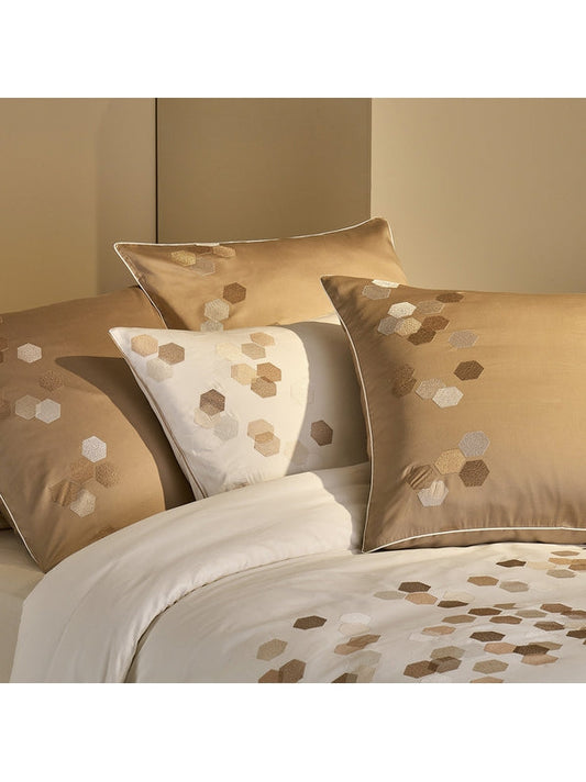 TAIE D'OREILLER HEXAGONES ANGORA