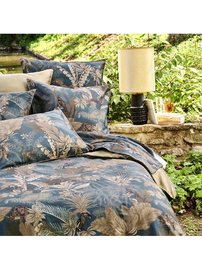 TAIE D'OREILLER RAINFOREST BLEU DORE
