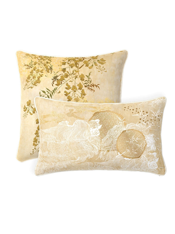 TAIE D'OREILLER SOLEIL D'OR DORE