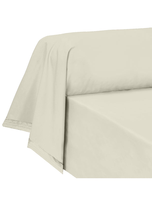 TAIE DE TRAVERSIN LA PERCALE FRANCAISE BLANC CASSE