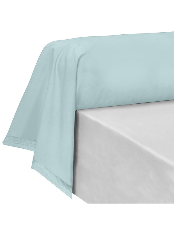 TAIE DE TRAVERSIN LA PERCALE FRANCAISE BLEU AQUA