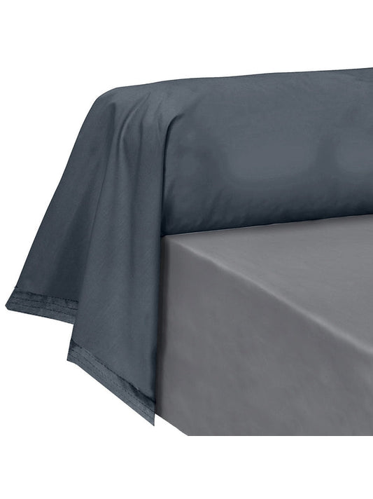 TAIE DE TRAVERSIN LA PERCALE FRANCAISE BLEU