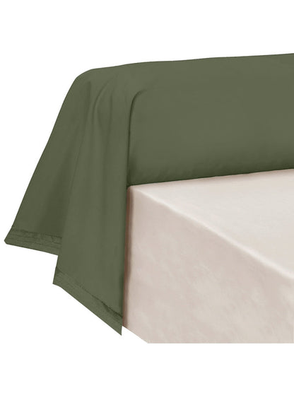 TAIE DE TRAVERSIN LA PERCALE FRANCAISE KAKI