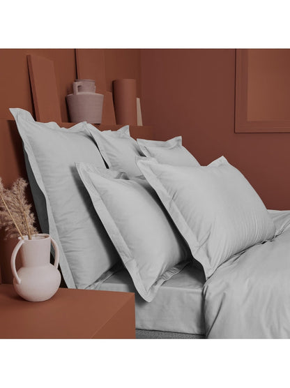 TAIE DE TRAVERSIN LA PERCALE FRANCAISE PLATINE