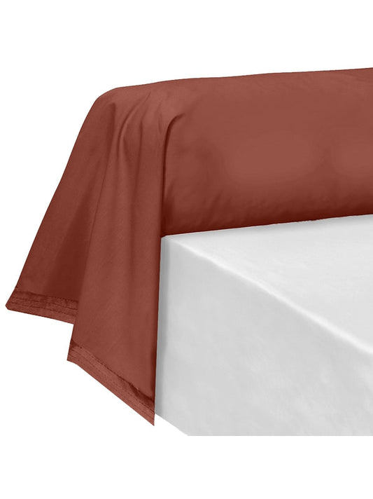 TAIE DE TRAVERSIN LA PERCALE FRANCAISE ROUILLE