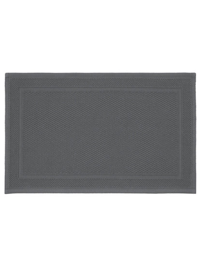 Tapis de bain Antica anthracite en coton épais 50x80 cm