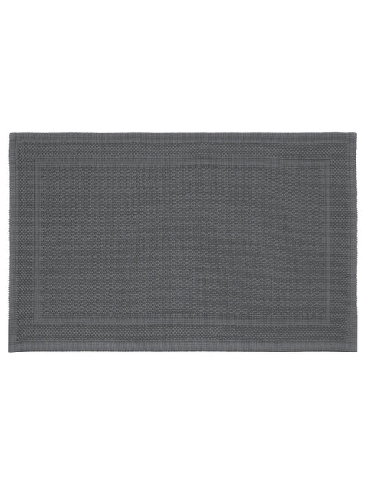 Tapis de bain Antica anthracite en coton épais 50x80 cm