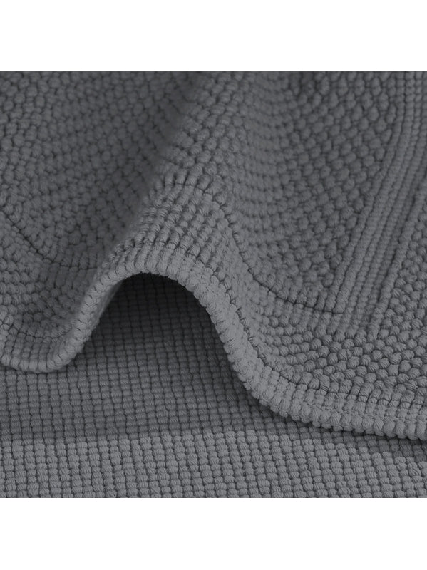 Tapis de bain Antica anthracite en coton épais 50x80 cm