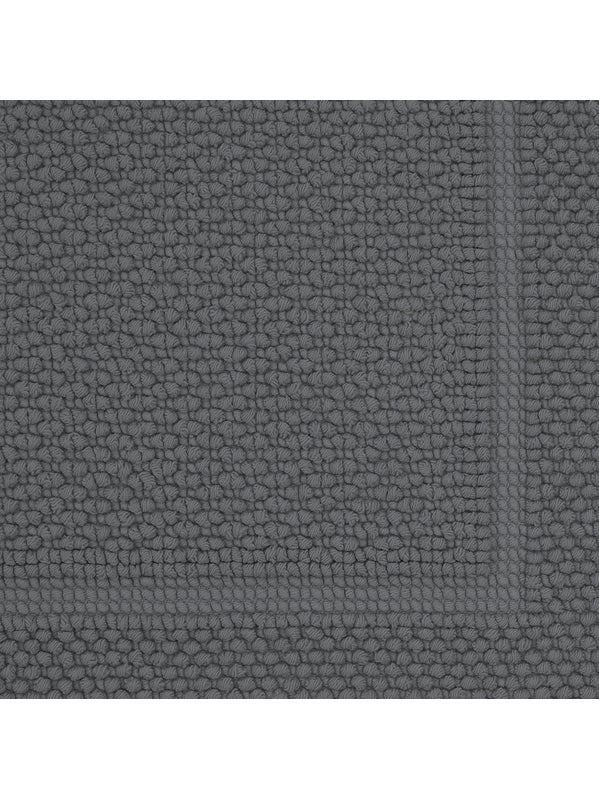 Tapis de bain Antica anthracite en coton épais 50x80 cm