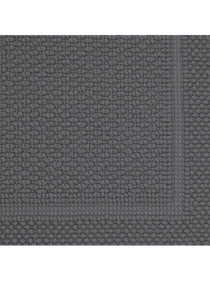 Tapis de bain Antica anthracite en coton épais 50x80 cm